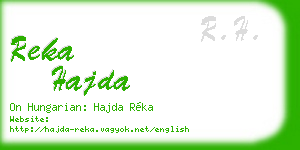 reka hajda business card
