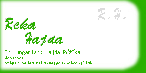 reka hajda business card